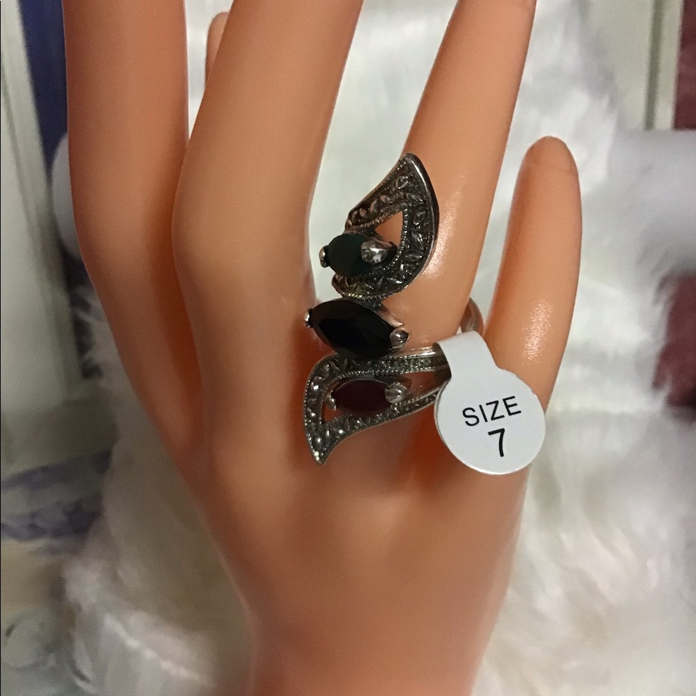 1pcs Very nice vintage ring for women Ross mix with silver ring women